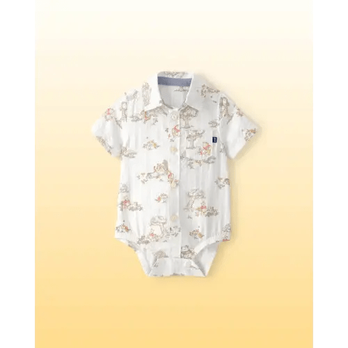 Baby Boy Disney© Winnie the Pooh Button-Down Bodysuit - White - OshKosh B'gosh | Carter's