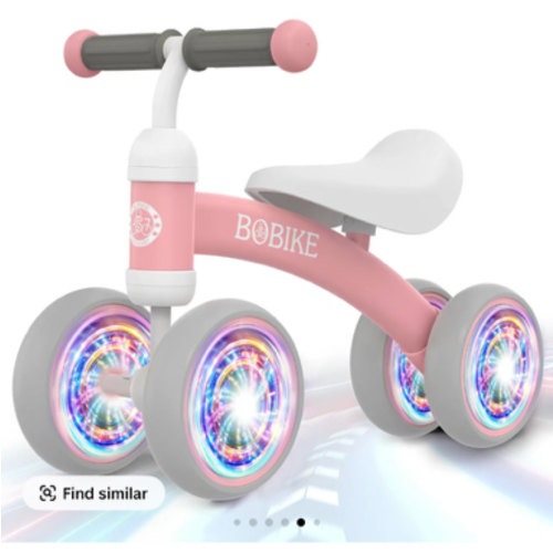 #Summerwins ,Bobike Baby Balance Bike Toy for kids, Colorful 4-Wheel No Pedal Bicycle for Toddlers, Best First Birthday Gift, Walker Toy for Boys & Girls - TikTok Shop