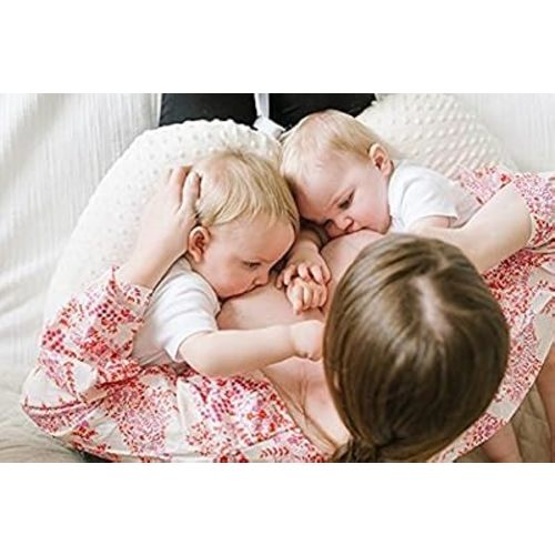 Twin Z Nursing Pillow | Bottle or Breastfeeding | Plus Size Friendly -Cream