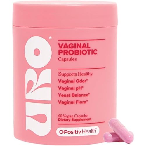 O Positiv URO Vaginal Probiotics for Women pH Balance with Prebiotics & Lactobacillus – Vaginal Health Supplement – Promote Healthy Vaginal Odor & Flora, 60 Count (Pack of 1), 1 Month Supply