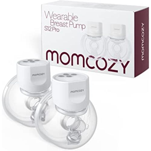 Momcozy S12 Pro Hands-Free Breast Pump Wearable, Double Wireless Pump with Comfortable Double-Sealed Flange, 3 Modes & 9 Levels Electric Pump Portable, Smart Display, 24mm, 2 Pack