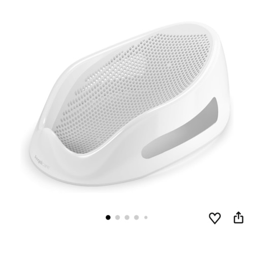 Angelcare Baby Bath Support (Gray) | Ideal for Babies Less Than 6 Months Old