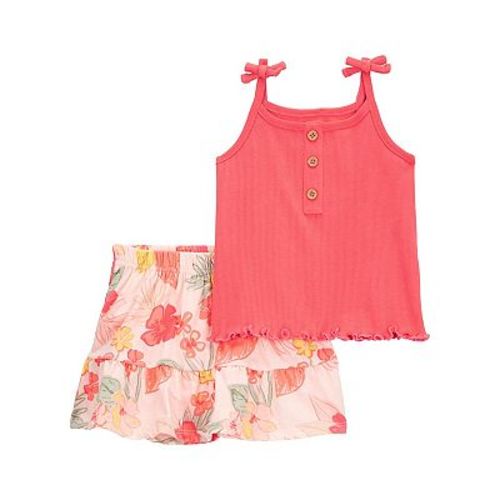 Baby Girl Carter's 2-pc. Ribbed Tank Top & Floral Skort Set