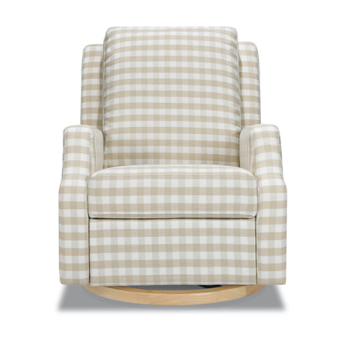 Namesake Crewe Recliner + Swivel Glider - Gingham Hidden Recline Nursery Chair - GREENGUARD Gold Certified | – Project Nursery