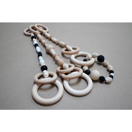 Baby gym toys,Pure wood toys,Toy set of 3,All natural,Hanging toy, Gym toys, Green, Blue, Pink, White,Grey,Montessori toy, Wooden gym toys