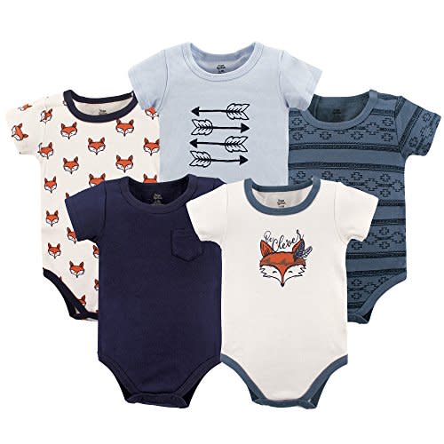 Yoga Sprout Cotton Bodysuit, 5 Pack