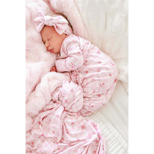 Oversized Swaddle Blanket in Primrose Plaid | Caden Lane
