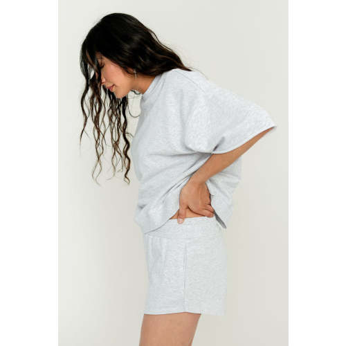 Laura Top in Heather Grey