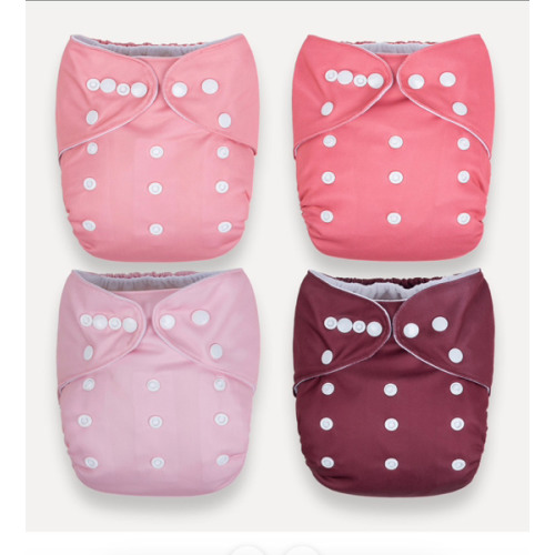 Nora’s Nursery Cloth Diaper 4-pack  color: Berry Mauve