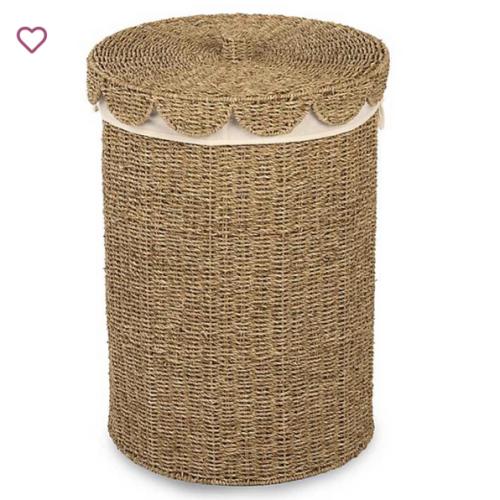 Seagrass Scalloped Top Laundry Hamper | Kirklands Home