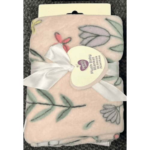 Parent's Choice Floral Plush Baby Blanket - Multicolor, 30" x 36"