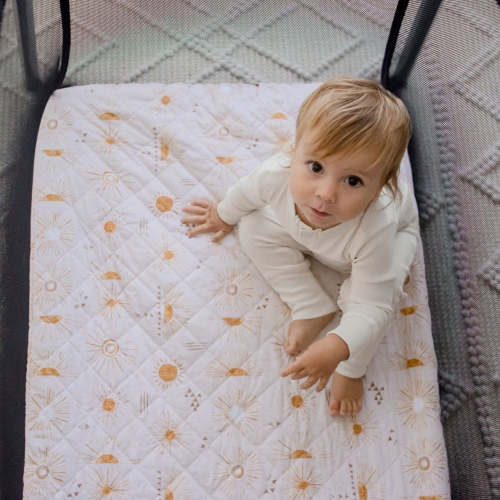 Portacot/Travel Cot Waterproof Fitted Sheet | Bohemian Sunshine