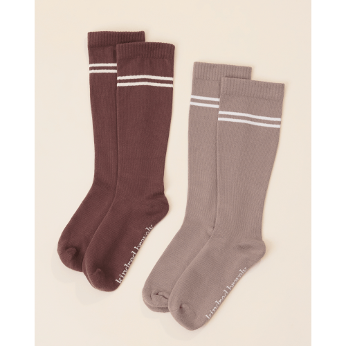 Premium Maternity Compression Socks (2-Pack) | Soft Pink & Grey Heather - Kindred Bravely