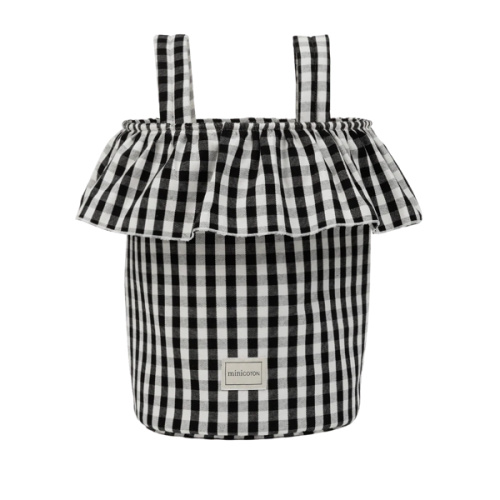 Vichy Basket - Black + White · Minicoton