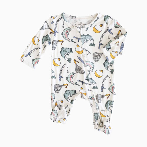 Caden Lane Zipper Footie - Catch Of The Day, 0-3 M