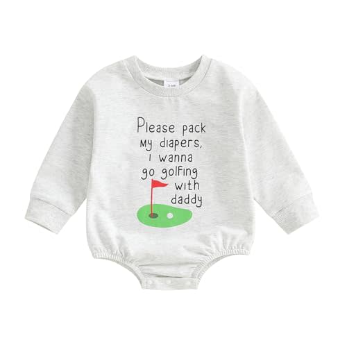 VISGOGO Newborn Infant Baby Boy Girls Oversized Romper Little Dude Sweater Onesie Coming Home Outfit Neutral Clothes