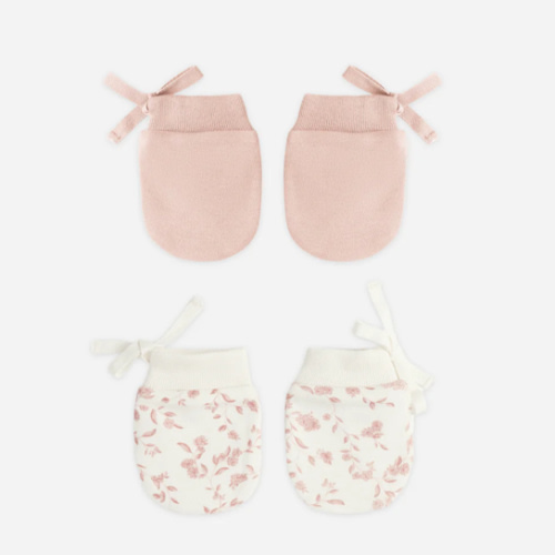 No Scratch Mittens, Set Of 2 || Rose, French Garden – Quincy Mae