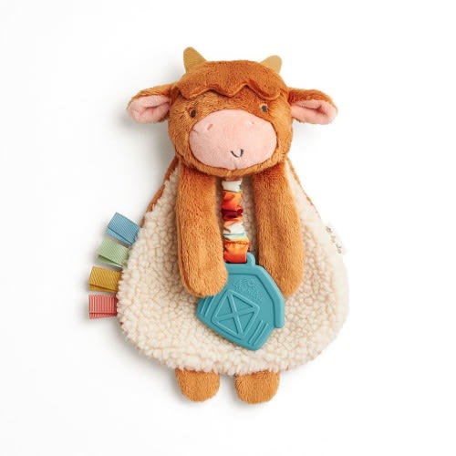 Itzy Lovey™ Plush And Teether Toy - Wyatt the Highland Cow