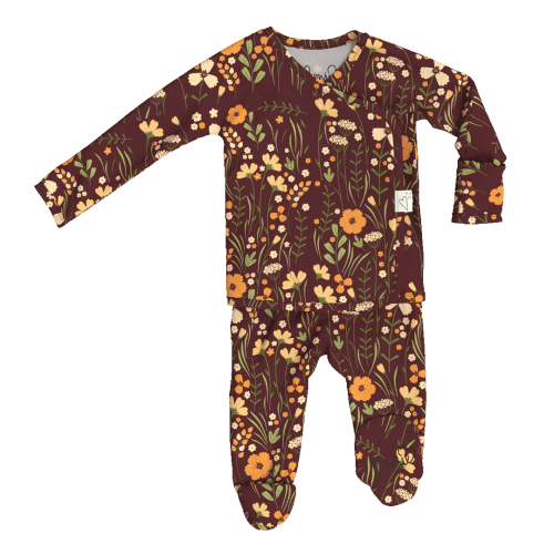 Footie - Autumn Meadow – Bonsie Skin to Skin Babywear