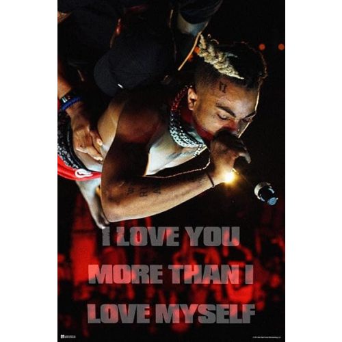 XXXtentacion Poster I Love You More XXXtentacion Merch Bad Vibes Forever XXX 17 Album Art Skins Trap Music Aesthetic XXXtenations Merch XXtentacion Tapestry Cool Wall Art Print Poster 16x24