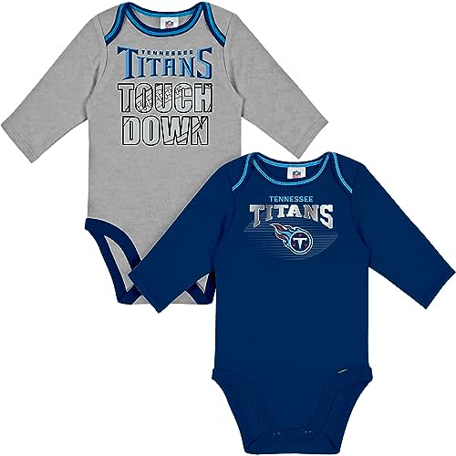 Gerber NFL Unisex Baby Nfl Team 2 Pack Long Sleeve Onesie Bodysuit