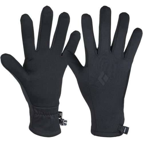 BLACK DIAMOND Midweight Screentap Gloves Touchscreen Fleece Liners for Running, Commuting, Hiking