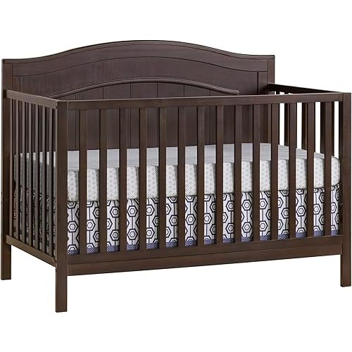 Oxford Baby Nolan 4-in-1 Convertible Baby Crib, Espresso Brown