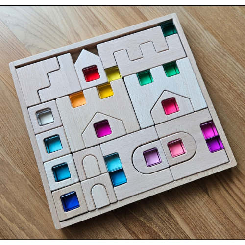 Castle Building Blocks with Lucite Cube Blocks – Playful Little Hearts