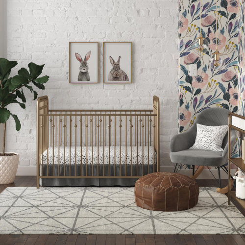 Mason & Marbles Klos Adjustable Height Steel Standard Crib & Reviews | Wayfair
