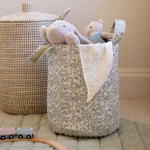 Large Quilted Storage Basket - Riverbank / Willow | Avery Row UK