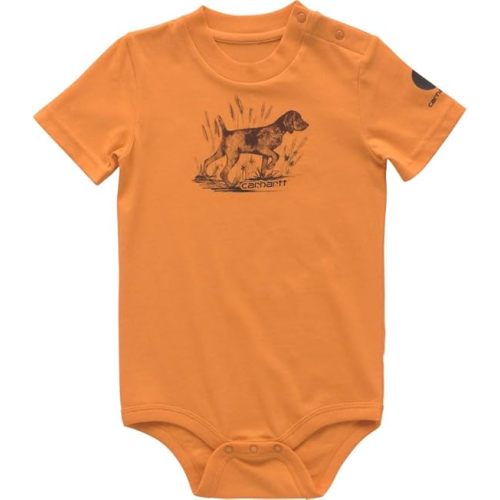 Carhartt Kid's CA6640 Short-Sleeve Dog Bodysuit - Boys