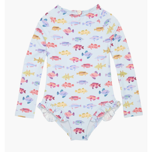 The Baby Sora Rashguard - Blue Rainbow Fish – Hill House Home
