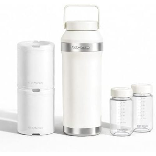 Baby Brezza All Day Portable Breastmilk Cooler, Large 20oz Capacity, White