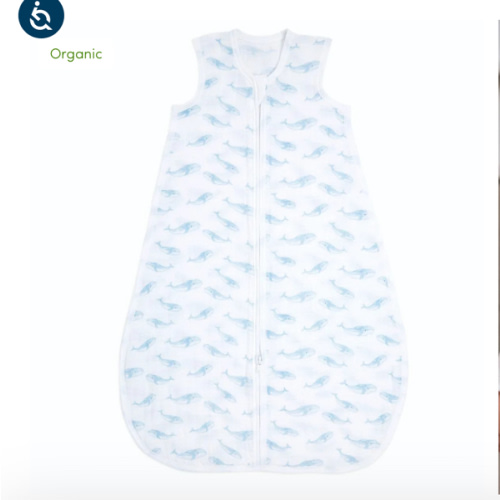 organic cotton light sleep sack TOG 1.0 oceanic | aden + anais