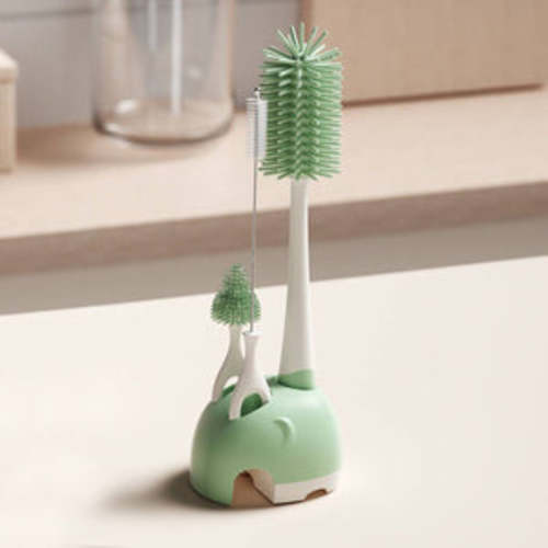 Bebamour Stand Baby Bottle Brushes for Cleaning 4 in 1 Soft Baby Bottl