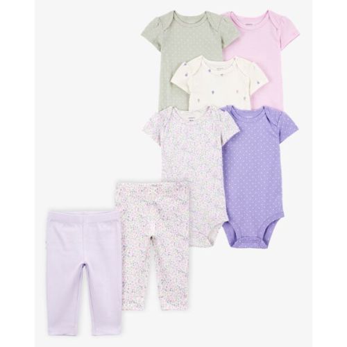 Baby 7-Piece Short-Sleeve Bodysuits & Pull-On Pants Set - Carter's | Carter's