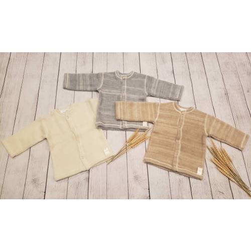 Organic Merino Wool Baby Cardigan: Unisex Knit Sweater