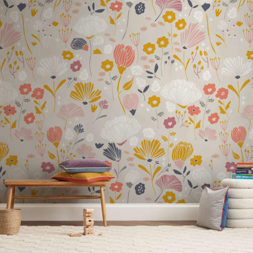 Glad Garden Children's Wall Mural by Kiersten Garner