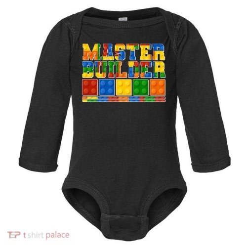 Cool Master Builder Lego Fan Baby Long Sleeve Bodysuit