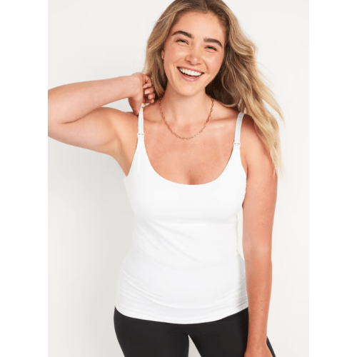 Maternity First-Layer Nursing Cami - Bright White, XS