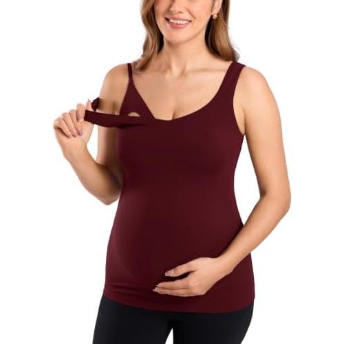 MOMANDA Maternity Nursing Tank Tops