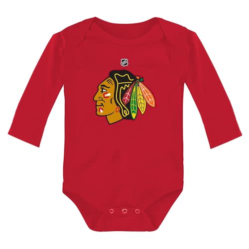 Outerstuff NHL Newborn & Infants 0-24 Months Primary Logo Long Sleeve Bodysuit Creeper Romper