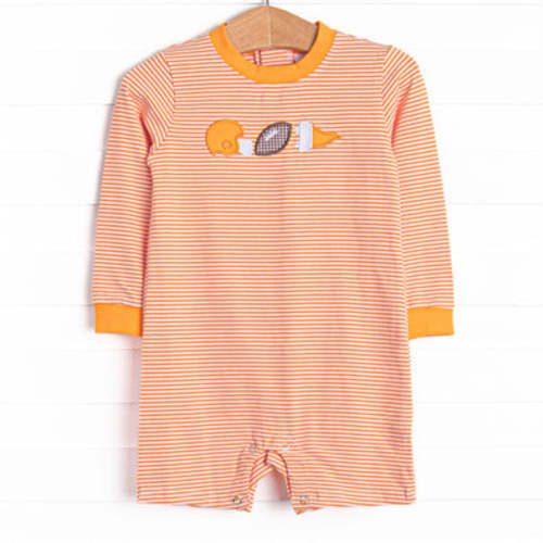 Down, Set, Hike Applique Short Romper, Orange – Stitchy Fish