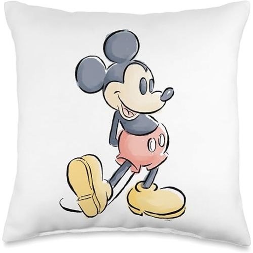 Disney Mickey Mouse Classic Pose Watercolor Throw Pillow