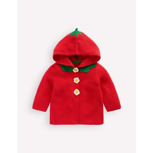 Novelty Cotton Knitted Jacket-Strawberry