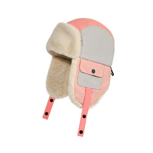 Zando Kids Winter Trapper Hat Waterproof Warm Ushanka Windproof Snow Hats with Ear Flaps for Boys Girls 6-13 Years Pink