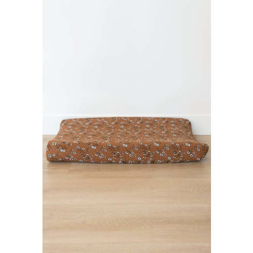 Vintage Floral Muslin Changing Pad Cover  | 100% Cotton