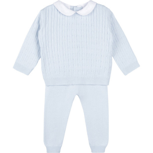 Boys Peter Pan Cable Knit Set Blue