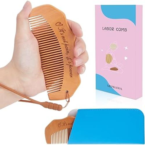 Wooden Birthing Comb for Women Labor and Delivery, Natural Labor Comb for Pregnancy Contractions and Pain Relief, Pregnancy Gifts for Expectant Mothers