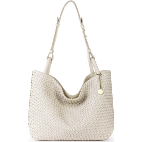 Los Feliz Medium Tote Woven Leather Bag, One Size